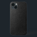 Elegantes Black Leather Snakeskin Muster Case-Mate iPhone Hülle<br><div class="desc">Elegantes schwarzes Ledersnakeskin-Muster aussehen.</div>