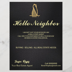 Elegantes Black Metallic Real Anwesen Flyer