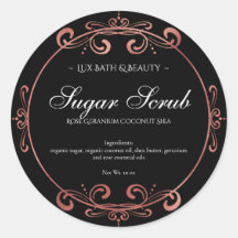 Elegantes Black Rose Gold Foil Luxuriöses Produkt