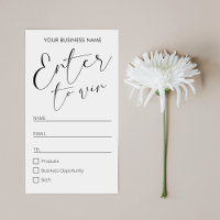 Elegantes Black & White Business Event Raffle Tick
