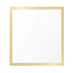 Elegantes Blanko Gold Notizblock