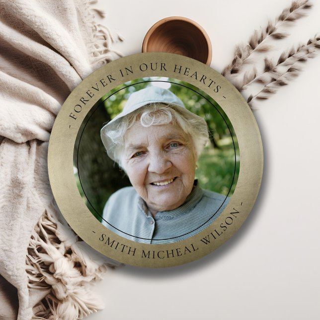 Elegantes Blassgoldgeflecht Beileid Gedenkstätte F Button (Von Creator hochgeladen)