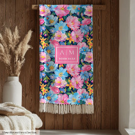 Elegantes, blassrosa Präpendium Wasserfarbe Geburt Fleecedecke