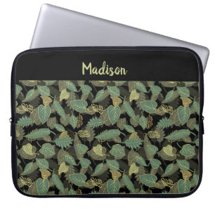 Elegantes Blattdesign Botanisch Laptopschutzhülle