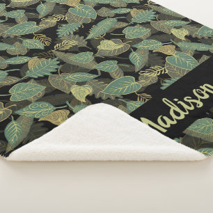 Elegantes Blattdesign Botanisch Sherpadecke