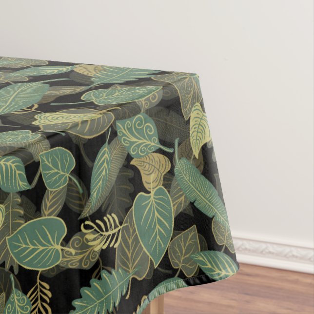 Elegantes Blattdesign Botanische Küche Tischdecke (Beispiel)