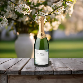 Elegantes Blätter Wasserfarben Weinkeller und Wein