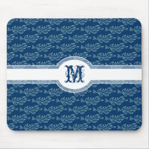 Elegantes, blattreiches Art Nouveau Arts and Craft Mousepad