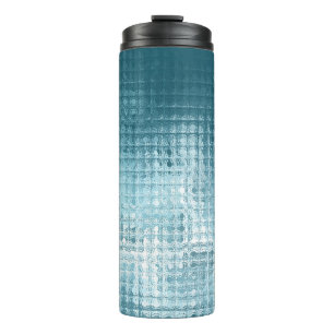 Elegantes Blau Abstrakt: Schöner Hintergrund Thermosbecher