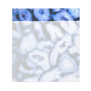 Elegantes Blau agiert blaue Edelsteine blaues Quar Notizblock
