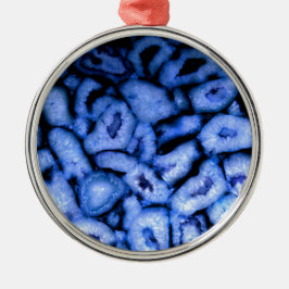 Elegantes Blau agiert blaue Edelsteine blaues Quar Ornament Aus Metall