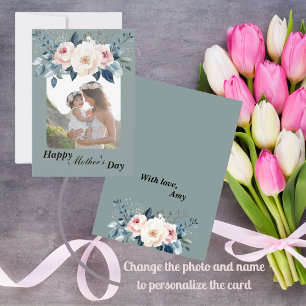 Elegantes Blau & Blush Hellblauer Hintergrund