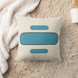 Elegantes, blau gestreiftes Quadrat Kissen - Minim