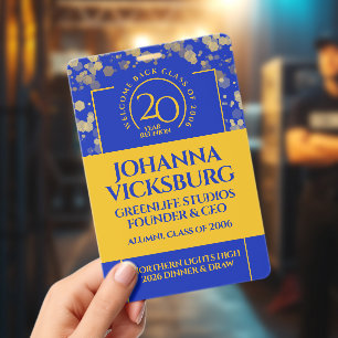 Elegantes Blau-Gold-Klassentreffen zum 20-jährigen Ausweis
