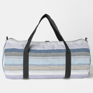 Elegantes Blau-Grau Vertikalstreifen-Muster Duffle Bag