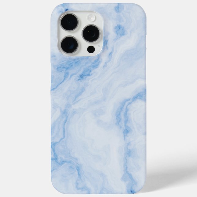 Elegantes Blau-Stein-Marmor-Muster Case-Mate iPhone Hülle (Rückseite)