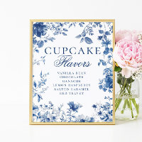 Elegantes Blau-Toile-Chinoiserie-Cupcake-Geschmack