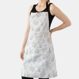 Elegantes Blau- und Elfenblumenmuster Schürze