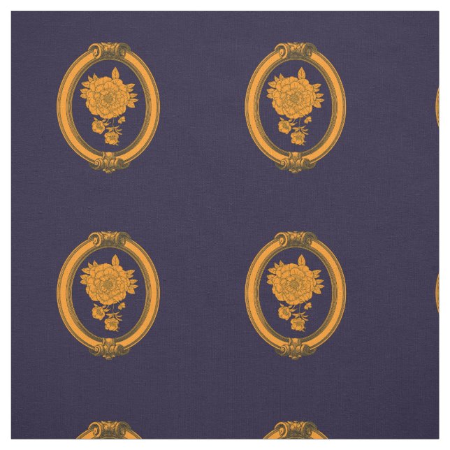 Elegantes Blau und Gold Stoff (Muster)