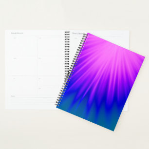 Elegantes Blau und Rosa Abstrakt Planer
