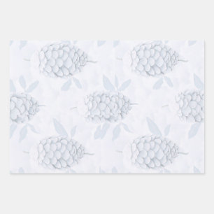 Elegantes Blau- und Silber-Weihnachtspapier Geschenkpapier Set