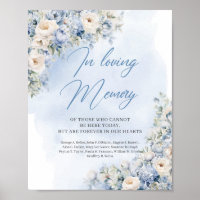 Elegantes Blau und Weiß Blumen In liebevoller Erin