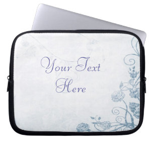 Elegantes Blau Vintage Laptopschutzhülle