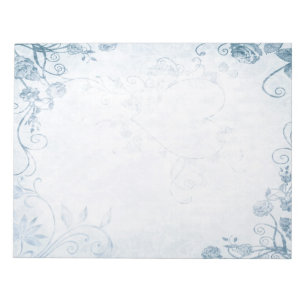 Elegantes Blau Vintage Notizblock