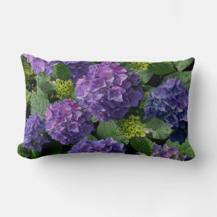 Elegantes blau violett magenta grünes florales Hor Lendenkissen