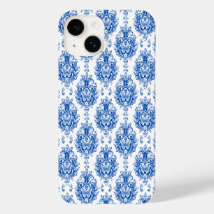 Elegantes Blau-Weiß-Mittelmeer-Damaskus-Muster Case-Mate iPhone 14 Hülle