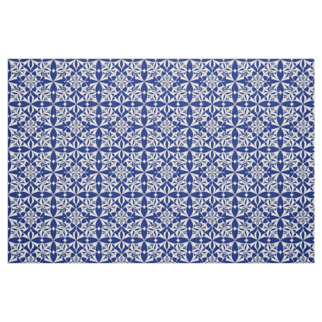 Elegantes Blau-Weiß-Muster Stoff (Fat Quarter (45,7 x 55,9 cm))