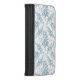 Elegantes blau-weiße Blumentoilette iPhone Wallet Hülle (Rechts)
