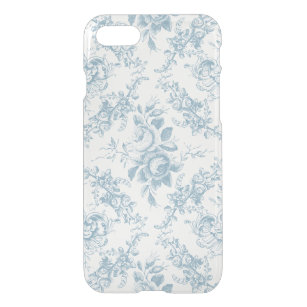 Elegantes blau-weiße Blumentoilette iPhone SE/8/7 Hülle