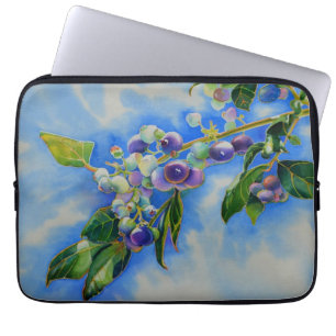 Elegantes Blaubeerengemälde Laptopschutzhülle