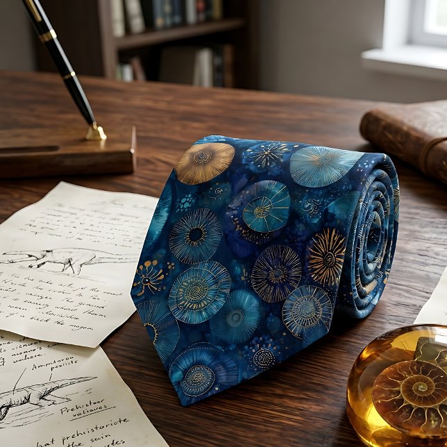 Elegantes Blaue Saphir-Ammonitenfossil Krawatte (Von Creator hochgeladen)