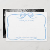Elegantes, blauer Bow Boy Baby Shower Foto