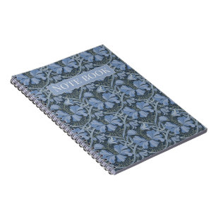 Elegantes blaues Aquarell-Blumenmuster-Einladung Notizblock