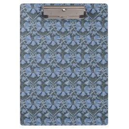 Elegantes blaues Aquarell-Blumenmuster  Klemmbrett