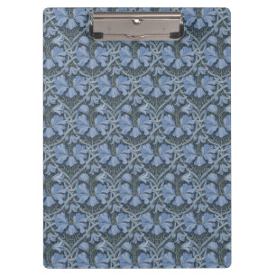 Elegantes blaues Aquarell-Blumenmuster Klemmbrett