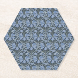 Elegantes blaues Aquarell-Blumenmuster Untersetzer