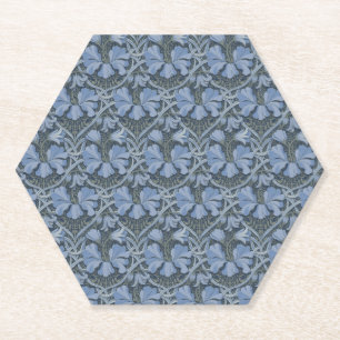Elegantes blaues Aquarell-Blumenmuster Untersetzer