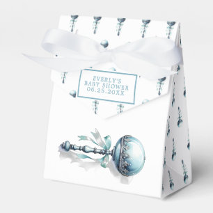 Elegantes Blaues Baby Rassel Jungen Babyparty Geschenkschachtel