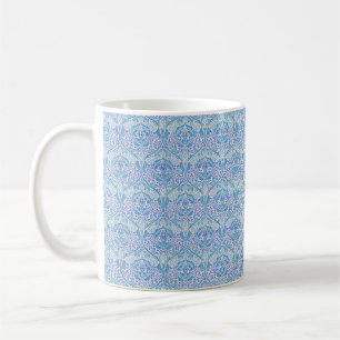 Elegantes blaues Blumenmuster Kaffeetasse