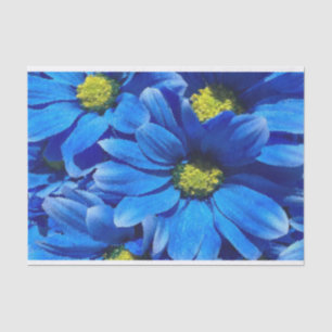 Elegantes blaues Blumenpapier Seidenpapier