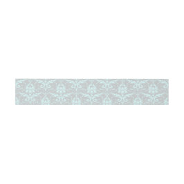 Elegantes blaues Damast-Einladungs-Bauch-Band Einladungsbanderole