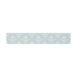 Elegantes blaues Damast-Einladungs-Bauch-Band Einladungsbanderole