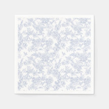 Elegantes blaues französisches Blumen-Toile