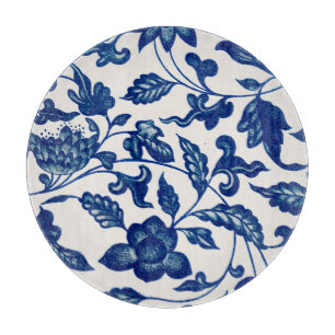 Elegantes blaues französisches Land-Chinoiserie-Gl Schneidebrett