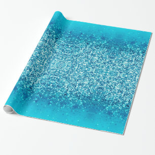 Elegantes blaues Frost-Schein-Packpapier Geschenkpapier
