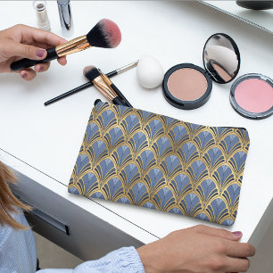 Elegantes blaues Gold Piazza della Riforma Zubehörtasche